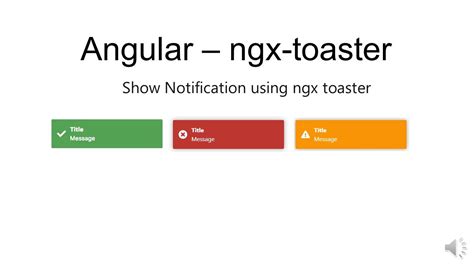 How To Use Angular Toaster