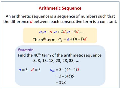 how to use arithmetic sequence formula