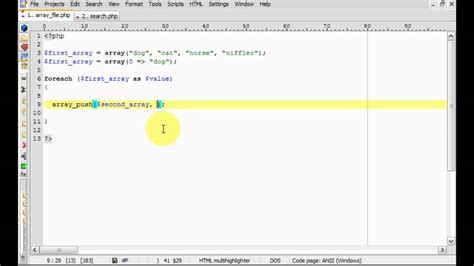 how to use array push in php