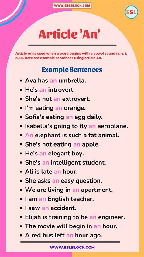 how to use articles a an the pdf in a sentence
