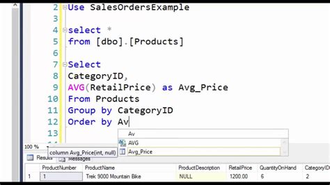 how to use average function in sql