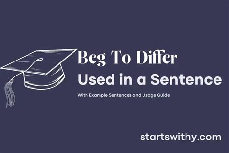 how to use beg to differ in a sentence