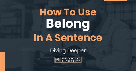 how to use belong