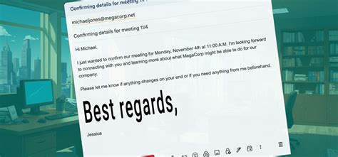 how to use best regards in email