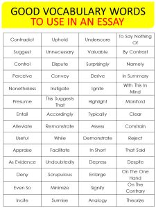 how to use better words in essays