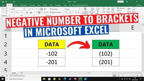 How To Use Brackets In Excel For Negative Numbers