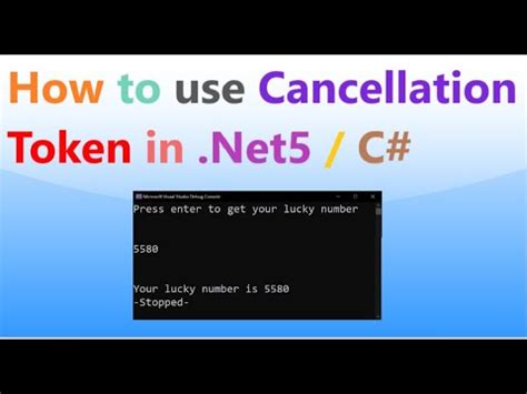 how to use cancellation token with thread c#