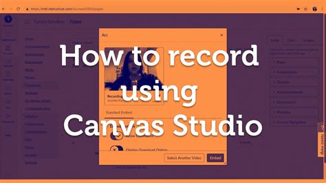 How To Use Canvas Studio To Record Video