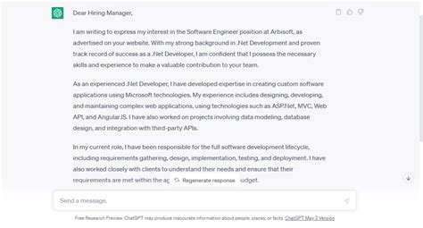 how to use chat gpt for job applications