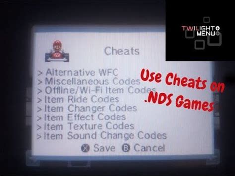 How To Use Cheats In Twilight Menu