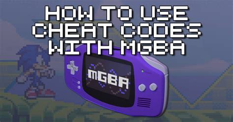 how to use cheats on mgba emulator