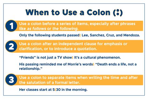 how to use colon examples