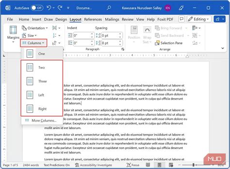 How To Use Columns In Word