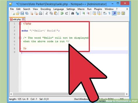 how to use comment in php
