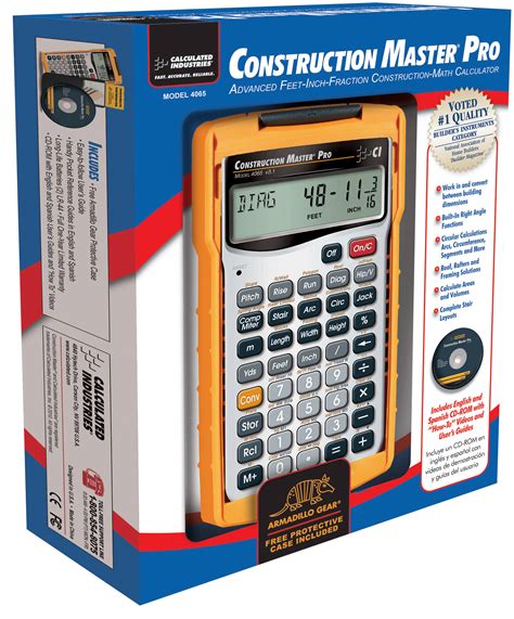 how to use construction master pro calculator