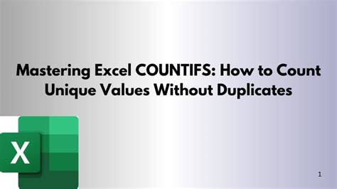 how to use countif in excel without duplicates