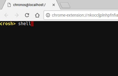 how to use crosh to install linux