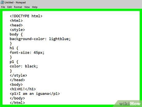 how to use css and html together in notepad