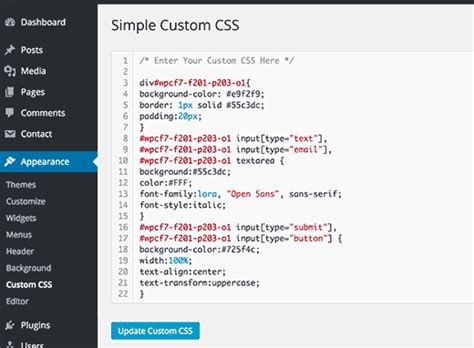 how to use custom html and css in wordpress