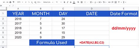 how to use date formula in google sheets