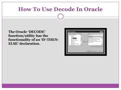how to use decode in oracle