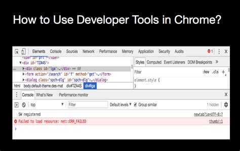 how to use developer tools in chrome