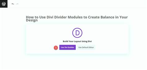 How To Use Divider In Divi Theme