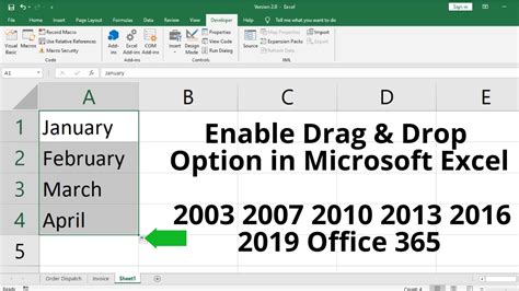 How To Use Drag Function In Excel
