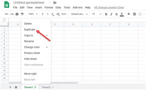 how to use duplicate function in google sheets