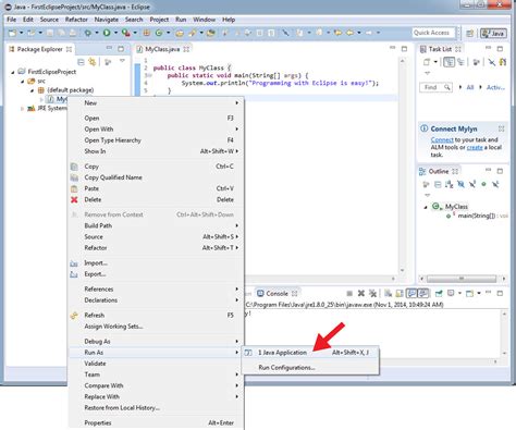 how to use eclipse to run java program