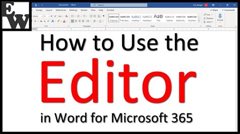 how to use editing in word