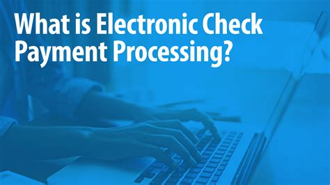how to use electronic check payment