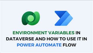 how to use environment variables in power automate flow