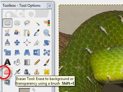 How To Use Eraser On Gimp