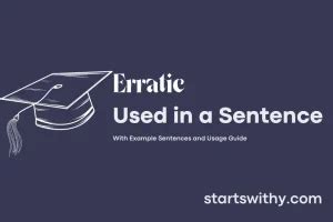 how to use erratic in a sentence