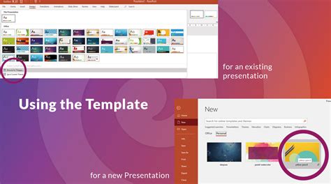 how to use existing template in powerpoint