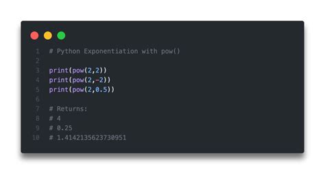 how to use exponential in python