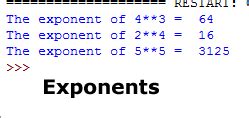 how to use exponential operator in python
