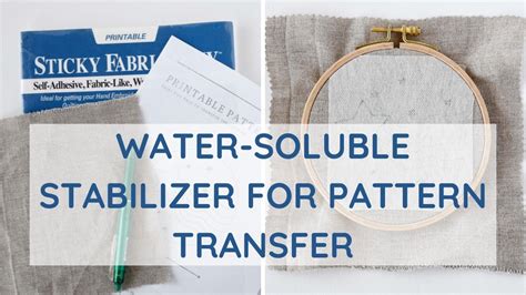 How To Use Fabric Stabiliser