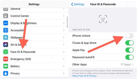 how to use face id instead of passcode