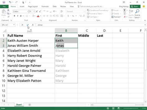 how to use fast fill in excel