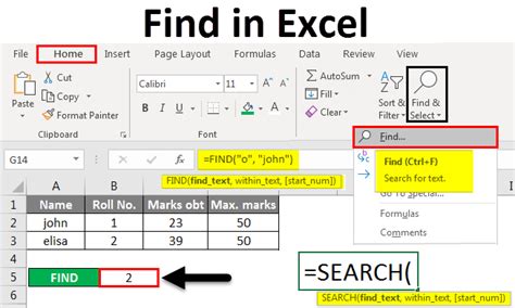 how to use find formula in excel sheet