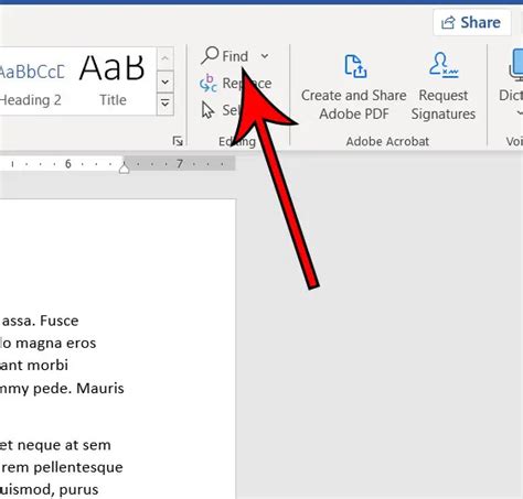 how to use find in ms word
