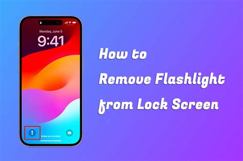how to use flashlight from lock screen