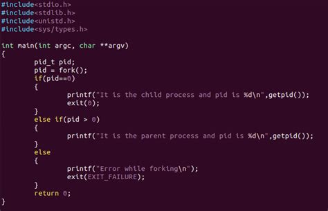 How To Use Fork And Exec In C