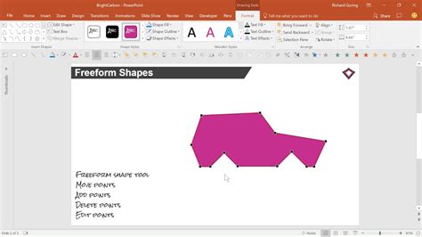 how to use freeform shape in powerpoint