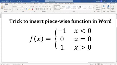 how to use function in word