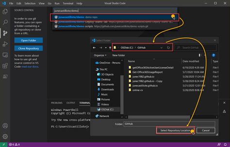 how to use github project in visual studio
