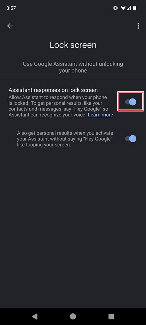 how to use google assistant on lock screen android