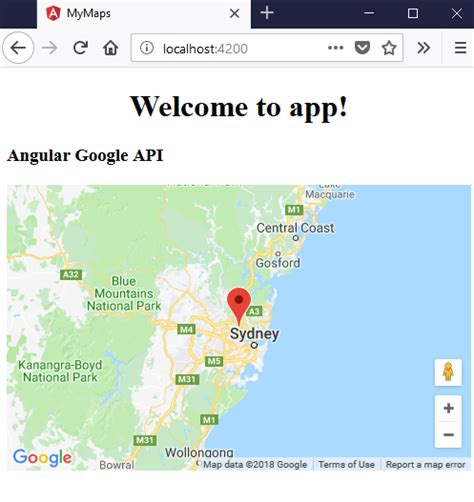 how to use google maps api in angular